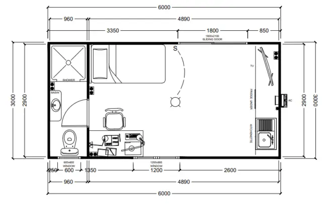 Brighton Portable Home Floor Plan