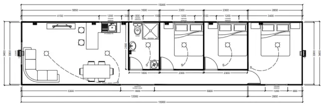 Bronte Portable Homes Floor Plan