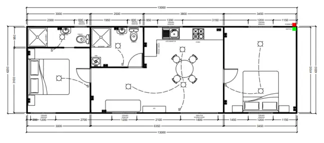 Cable Portable Homes Floor Plan