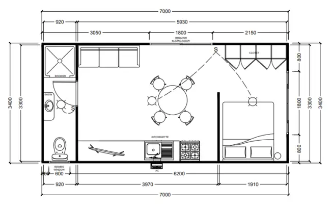 Cottesloe Portable Home Floor Plan