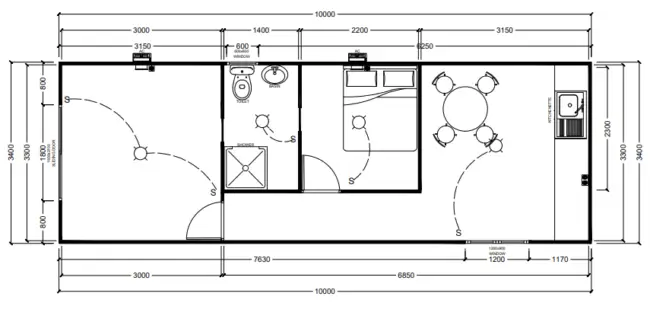 Eastern Portable Home Floor Plan