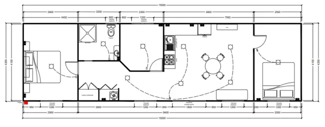 Mindil Portable Homes Floor Plan