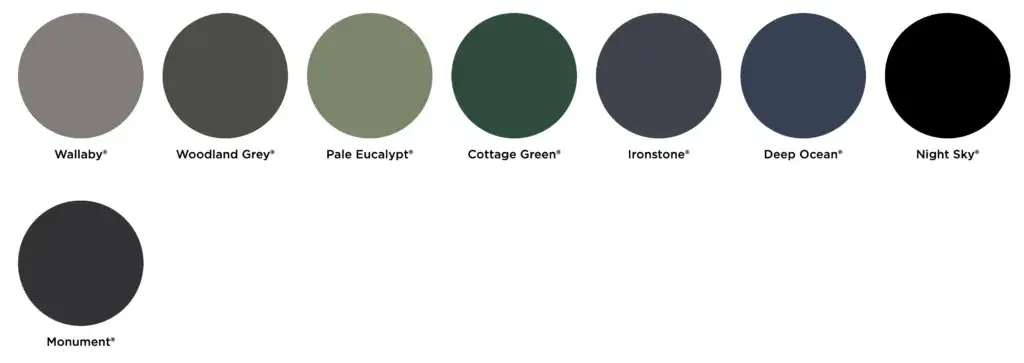 Colorbond Colour Range