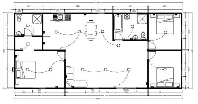 Whitehave Portable Home Floor Plan